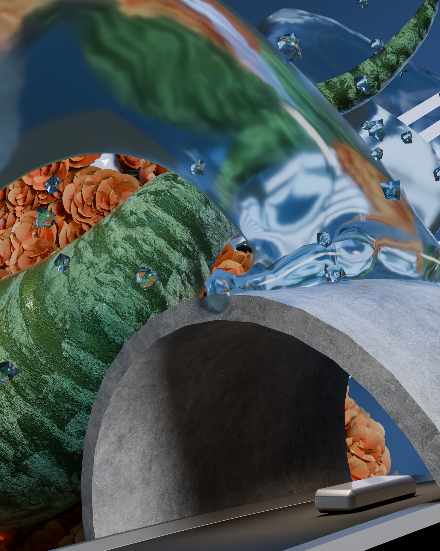 poppies in the cities